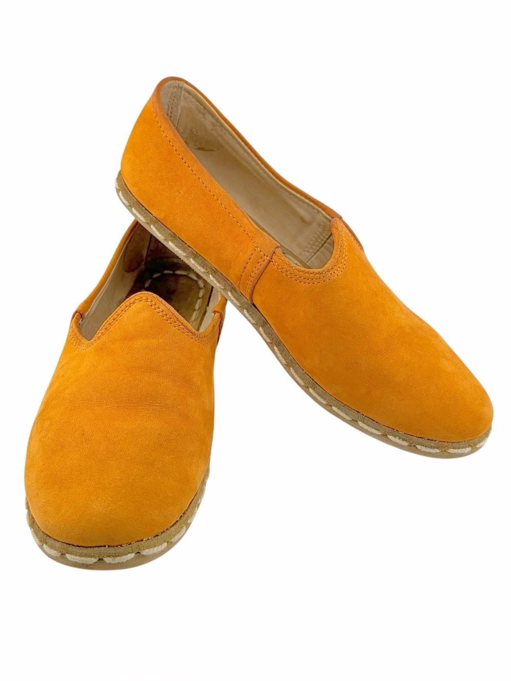 Sabah Boho Euro Suede Loafers Womens EU38 US8 Handmade Slip On Made in Turkey